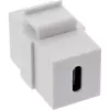InLine USB 3.1 snap-in modulis, USB-C moteriška/moteriška, baltas korpusas