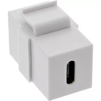 InLine USB 3.1 snap-in modulis, USB-C moteriška/moteriška, baltas korpusas