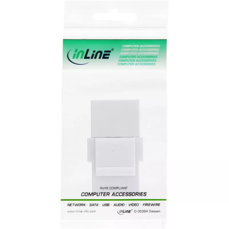InLine USB 3.1 snap-in modulis, USB-C moteriška/moteriška, baltas korpusas