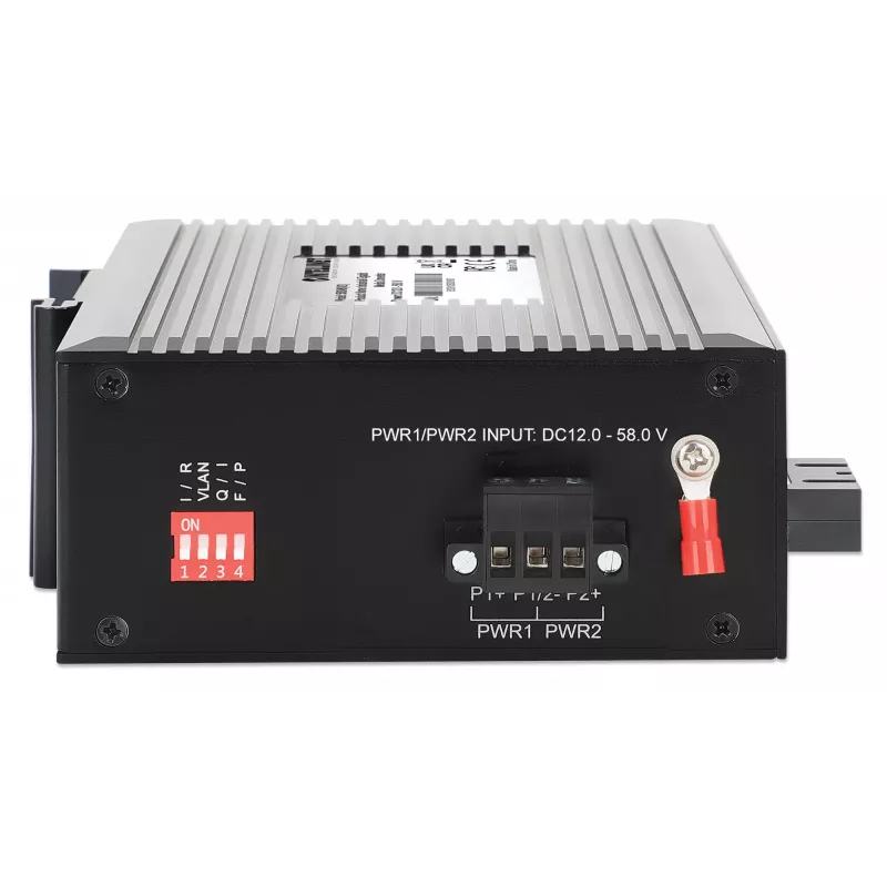 Intellinet pramoninis gigabito medijos keitiklis 10/100/1000Base-TX į 1000Base-LX (SC) vienmodis, 20 km, IP40, metalinis korpusas, montavimas ant DIN bėgio