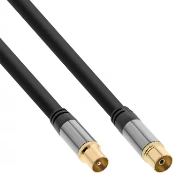 Anteninis kabelis InLine Premium 69203P 4x ekranuotas >110 dB juodas 3 m