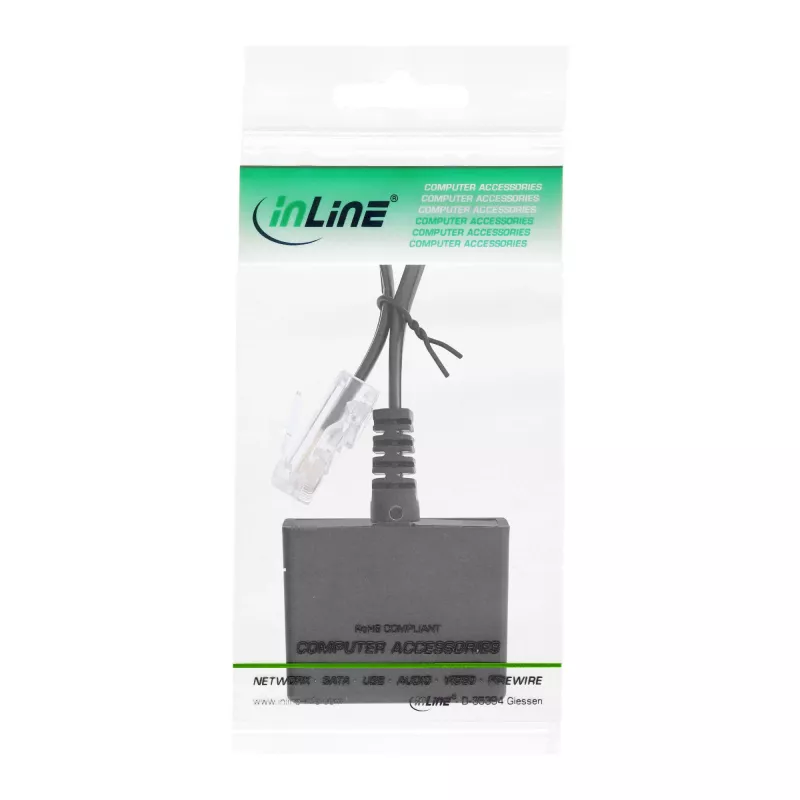 InLine 69943 adapterinis kabelis RJ45 kištukas į TAE-N ir RJ11 lizdą, 0,15 m