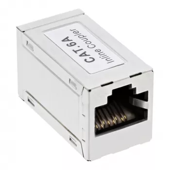 InLine Cat.6A adapteris, visiškai ekranuotas, metalinis, 2x RJ45 F/F, 1:1