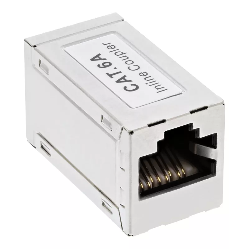 InLine Cat.6A adapteris, visiškai ekranuotas, metalinis, 2x RJ45 F/F, 1:1