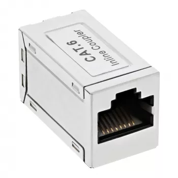 InLine Cat.6 adapteris, visiškai ekranuotas, metalinis, 2x RJ45 F/F, 1:1