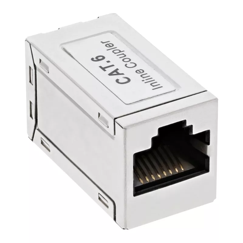 InLine Cat.6 adapteris, visiškai ekranuotas, metalinis, 2x RJ45 F/F, 1:1