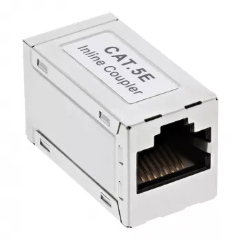 InLine Cat.5e adapteris, visiškai ekranuotas, metalinis, 2x RJ45 F/F, 1:1