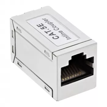 InLine Cat.5e adapteris, visiškai ekranuotas, metalinis, 2x RJ45 F/F, 1:1