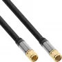 InLine Premium SAT laidas, 4x ekranuotas, 2x F-kištukas, >110dB, juodas, 3m