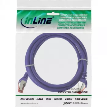 InLine Patch Laidas S/FTP PiMF Cat.6 250MHz PVC varis violetinis 0,25 m