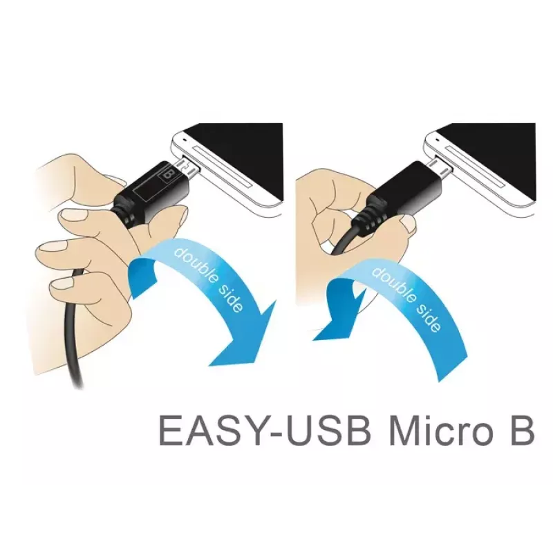USB laidas DeLOCK 83846 USB 2.0 1 m USB A Micro-USB B juodas