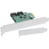 InLine PCIe 2.0 x1 RAID kortelė su 2 SATA 6Gb/s prievadais, RAID 0/1/SPAN