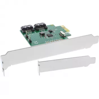 InLine PCIe 2.0 x1 RAID kortelė su 2 SATA 6Gb/s prievadais, RAID 0/1/SPAN