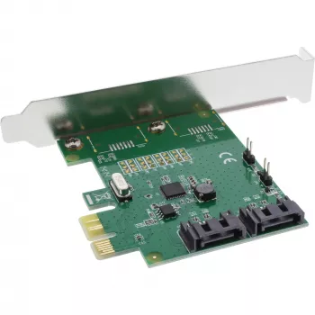 InLine PCIe 2.0 x1 RAID kortelė su 2 SATA 6Gb/s prievadais, RAID 0/1/SPAN
