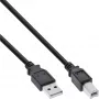USB 2.0 laidas A tipo vyriškas / B tipo vyriškas juodas 7 m InLine 34557X