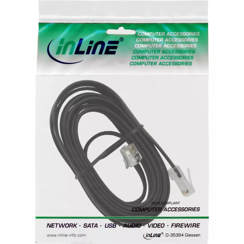 InLine modulinis kabelis RJ45 8P6C → RJ12 6P6C vyriškas / vyriškas 10 m