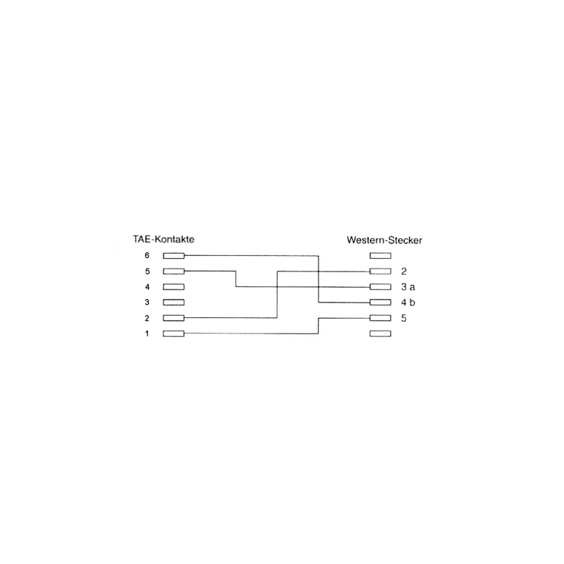 InLine TAE-N laidas, TAE-N / RJ11 6P4C, 10 m