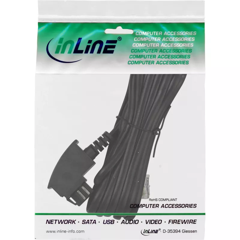 InLine TAE-N laidas, TAE-N / RJ11 6P4C, 10 m