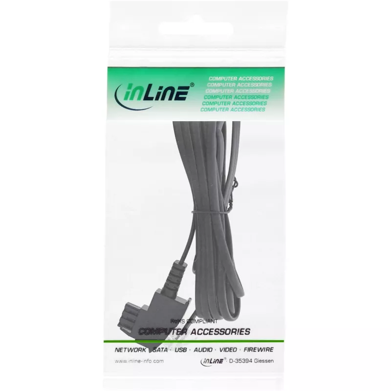 InLine ADSL skirstytuvas laidas TAE-F Vokiškas / 6P2C DEC kištukas 2m
