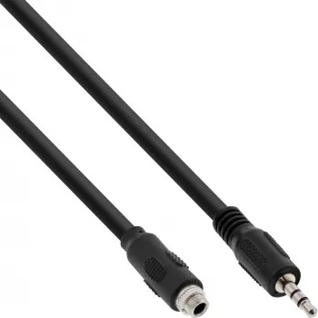 InLine garso adapterio laidas, 3,5 mm stereo kištukas / lizdas su sriegiu, 0,6 m