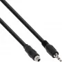 InLine garso adapterio laidas, 3,5 mm stereo kištukas / lizdas su sriegiu, 0,6 m