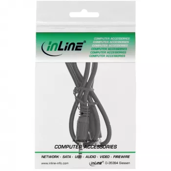 InLine garso adapterio laidas, 3,5 mm stereo kištukas / lizdas su sriegiu, 0,6 m