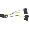 InLine maitinimo adapterio laidas, 2x SATA (vyras) / 8 kontaktų PCI-Express (vyras), 0,15 m