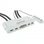 InLine KVM jungiklis 4 prievadai DVI-D + USB + Audio su 2 kabelių rinkiniais