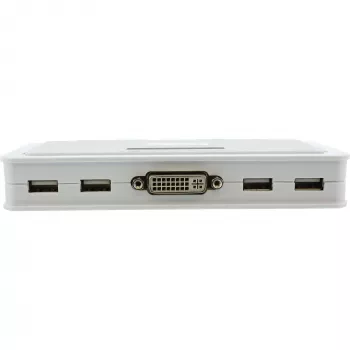 InLine KVM jungiklis 4 prievadai DVI-D + USB + Audio su 2 kabelių rinkiniais