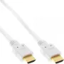 InLine High Speed HDMI kabelis su Ethernet, M/M, baltas, auksuoti kontaktai, 2m