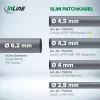 InLine Patch laidas plonas, U/FTP, Cat.8.1, TPE be halogenų, juodas 0,5 m