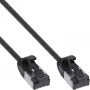 InLine Patch laidas plonas, U/FTP, Cat.8.1, TPE halogen-free, juodas 1,5 m