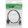 InLine Patch laidas plonas, U/FTP, Cat.8.1, TPE halogen-free, juodas 1,5 m
