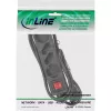 InLine 16443S 4-ių lizdų ilgintuvas, 2x Schuko + 2x Euro, juodas, 3 m