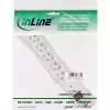InLine 6-ių lizdų ilgintuvas su apsauga nuo viršįtampių, baltas