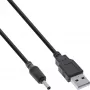 InLine USB DC maitinimo adapterio laidas, USB A kištukas į DC 3,5x1,35 mm, 2 m