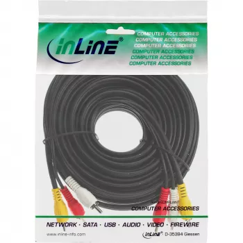 InLine AV kabelis 3x RCA kištukas / kištukas 1,5 m