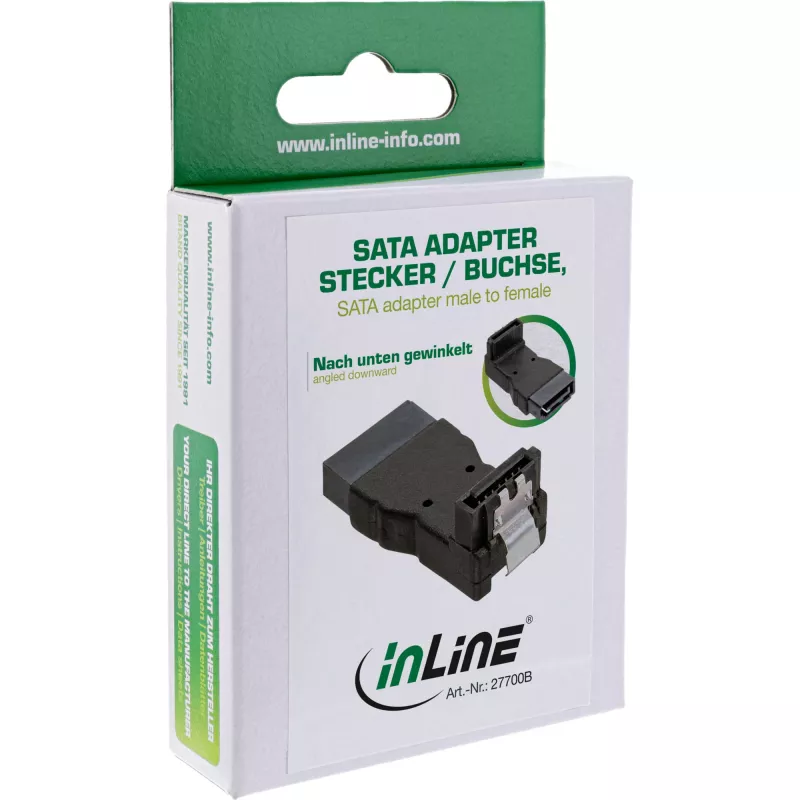 InLine SATA adapteris vyriškas moteriškas kampu žemyn 27700B