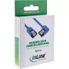 InLine SATA 6Gb/s apvalus laidas, vienas galas 90° kampu, su fiksatoriais, 0,5 m