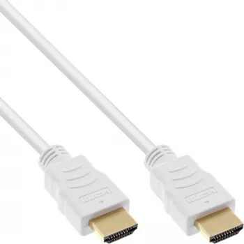 InLine HDMI 2.0b kabelis su Ethernet, 3 m, baltas, auksuoti kontaktai