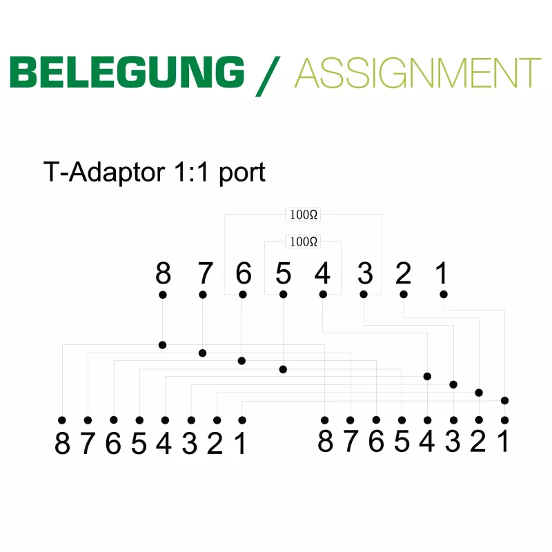 InLine ISDN skirstytuvas 69932B 1 -> 2 0,15 m su rezistoriais