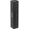 InLine USB 3.0 10 prievadų šakotuvas aliumininiame korpuse su 4A maitinimo šaltiniu, juodas