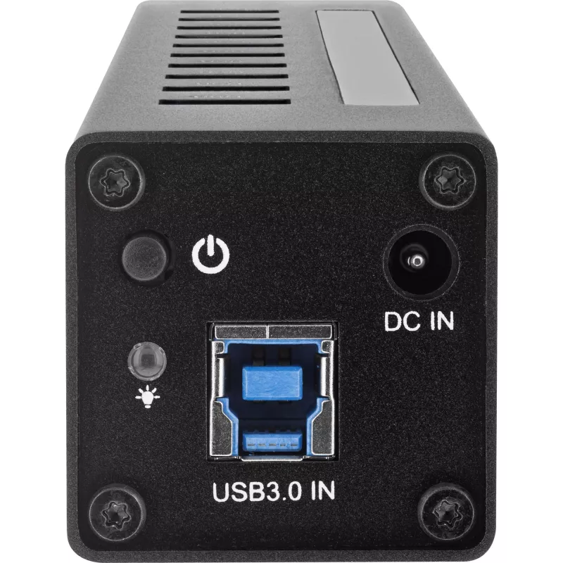 InLine USB 3.0 10 prievadų šakotuvas aliumininiame korpuse su 4A maitinimo šaltiniu, juodas