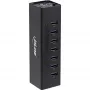 InLine USB 3.0 7 prievadų centras (hub) su aliumininiu korpusu ir 2,5A maitinimo šaltiniu