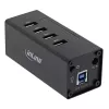 InLine USB 3.0 4 prievadų aktyvus USB šakotuvas su 2,5 A maitinimo šaltiniu, aliuminio korpusas
