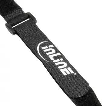 Daiktų rišimo juostos InLine 20×300 mm, nailonas, 10 vnt., juodos