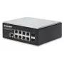 Intellinet 508278 pramoninis 8 prievadų Gigabit PoE+ L2+ komutatorius su valdymu per naršyklę ir 2 SFP prievadais, 30 W vienam prievadui, DIN bėgeliui, metalinis IP30 korpusas, be ventiliatoriaus, nuo -40 iki 85 °C