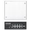 Intellinet 508278 pramoninis 8 prievadų Gigabit PoE+ L2+ komutatorius su valdymu per naršyklę ir 2 SFP prievadais, 30 W vienam prievadui, DIN bėgeliui, metalinis IP30 korpusas, be ventiliatoriaus, nuo -40 iki 85 °C