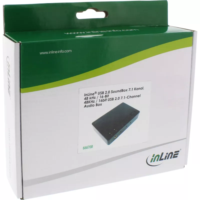 InLine USB 2.0 SoundBox 7.1 48KHz / 16 bit išorinė garso kortelė