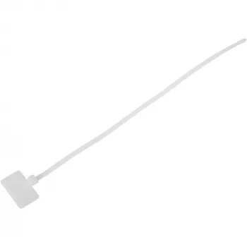 InLine kabelių raiščiai su žymėjimo lauku 200 mm x 2,5 mm, 100 vnt., balti